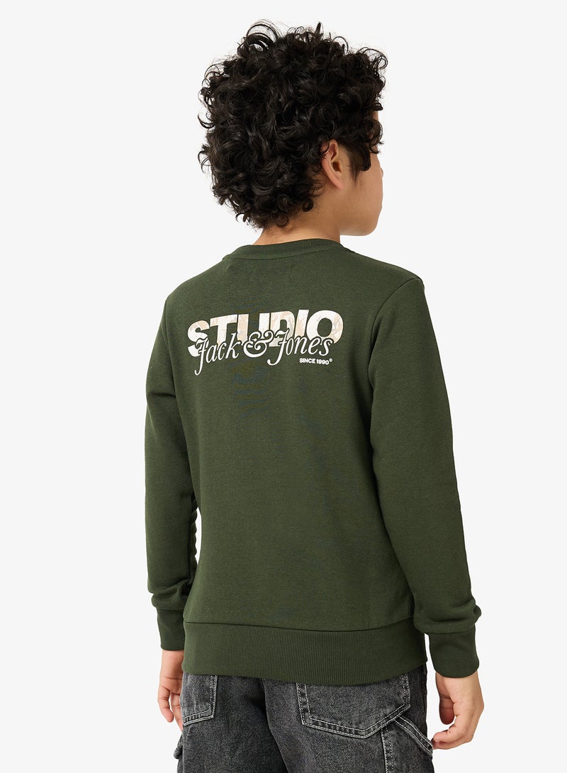 Jack & Jones Junior Kids Jjyuki Crew Neck Sweatshirt - Image 2